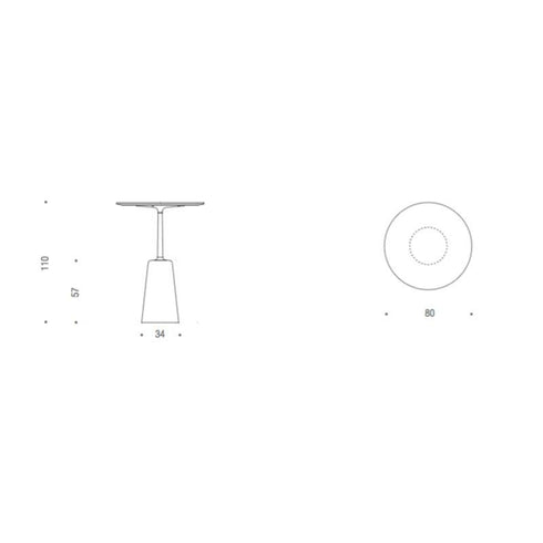 Rock Bar Table Ø80cm